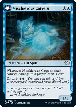 【ENG】【Foil】《悪戯な猫霊/Mischievous Catgeist》[VOW]