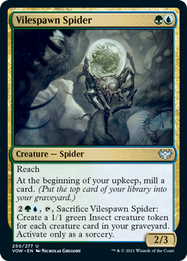 【ENG】【Foil】《堕落産みの蜘蛛/Vilespawn Spider》[VOW]