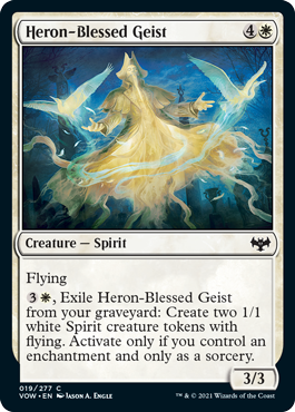 【ENG】【Foil】《鷺恵みの霊/Heron-Blessed Geist》[VOW]