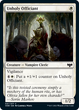 【ENG】【Foil】《不浄なる祭司/Unholy Officiant》[VOW]