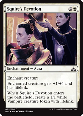 【ENG】【Foil】《従者の献身/Squire's Devotion》[RIX]