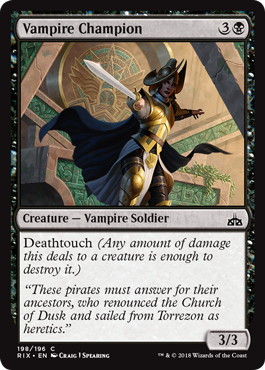 【ENG】【Foil】《吸血鬼の勇者/Vampire Champion》[RIX]