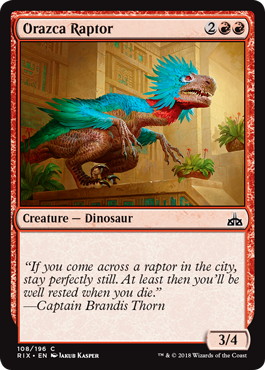 【ENG】【Foil】《オラーズカの猛竜/Orazca Raptor》[RIX]