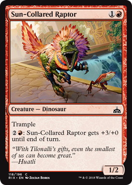 【ENG】【Foil】《太陽襟の猛竜/Sun-Collared Raptor》[RIX]