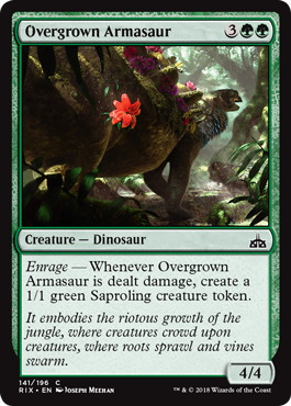 【ENG】【Foil】《鬱蒼たるアルマサウルス/Overgrown Armasaur》[RIX]