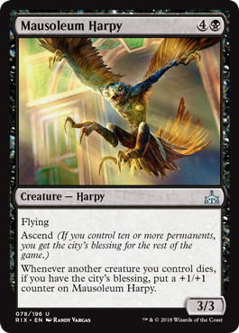 【ENG】《霊廟のハーピー/Mausoleum Harpy》[RIX]