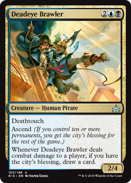 【ENG】【Foil】《巧射艦隊の喧嘩屋/Deadeye Brawler》[RIX]