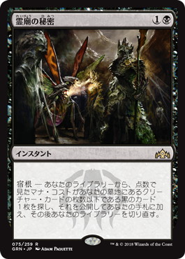 【JPN】【Foil】《霊廟の秘密/Mausoleum Secrets》[GRN]