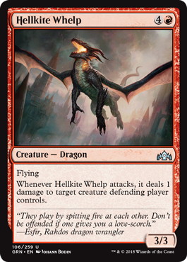【ENG】【Foil】《ヘルカイトの仔/Hellkite Whelp》[GRN]