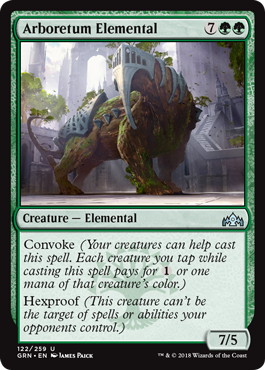 【ENG】【Foil】《樹木園の精霊/Arboretum Elemental》[GRN]