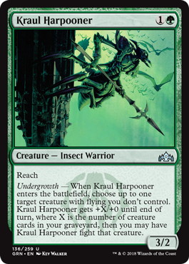 【ENG】【Foil】《クロールの銛撃ち/Kraul Harpooner》[GRN]