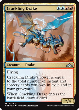 【ENG】【Foil】《弾けるドレイク/Crackling Drake》[GRN]