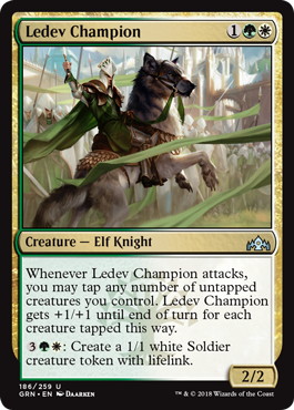 【ENG】【Foil】《レーデヴの勇者/Ledev Champion》[GRN]