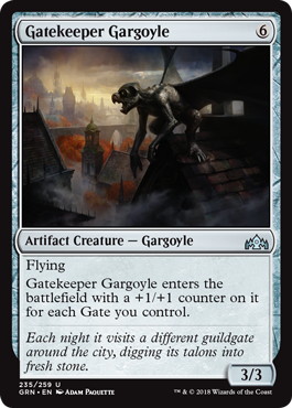 【ENG】【Foil】《門番のガーゴイル/Gatekeeper Gargoyle》[GRN]