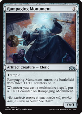 【ENG】【Foil】《猛り狂う聖像/Rampaging Monument》[GRN]