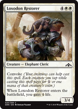 【ENG】【Foil】《ロクソドンの修復者/Loxodon Restorer》[GRN]