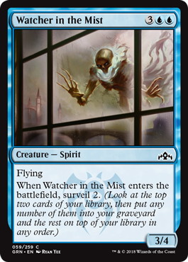 【ENG】【Foil】《霧から見張るもの/Watcher in the Mist》[GRN]