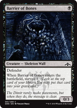 【ENG】【Foil】《骨の障壁/Barrier of Bones》[GRN]