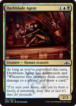 【ENG】【Foil】《闇刃の工作員/Darkblade Agent》[GRN]
