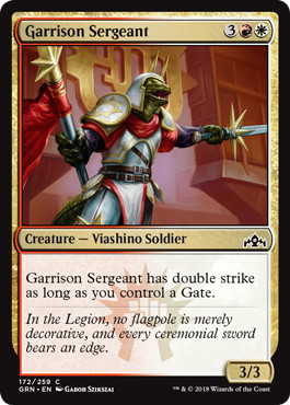 【ENG】【Foil】《駐屯地の兵長/Garrison Sergeant》[GRN]