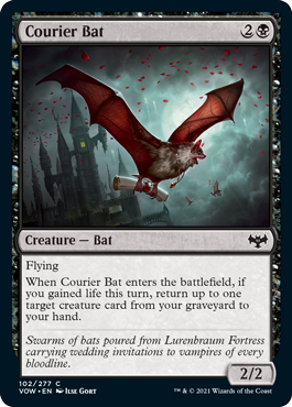 【ENG】【Foil】《コウモリの急使/Courier Bat》[VOW]