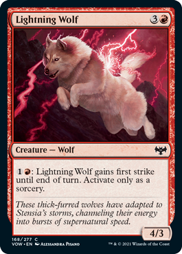 【ENG】【Foil】《稲妻狼/Lightning Wolf》[VOW]