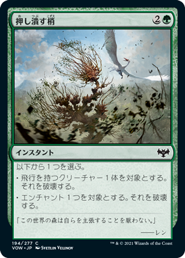 【JPN】【Foil】《押し潰す梢/Crushing Canopy》[VOW]