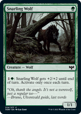【ENG】【Foil】《うなる狼/Snarling Wolf》[VOW]