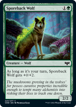 【ENG】【Foil】《胞子背の狼/Sporeback Wolf》[VOW]