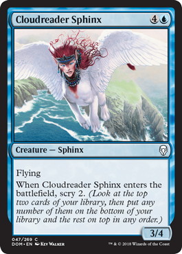 【ENG】【Foil】《雲読みスフィンクス/Cloudreader Sphinx》[DOM]