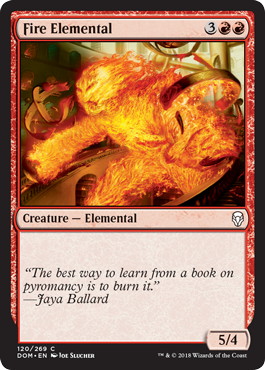 【ENG】【Foil】《炎の精霊/Fire Elemental》[DOM]