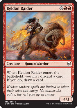 【ENG】【Foil】《ケルドの略奪者/Keldon Raider》[DOM]