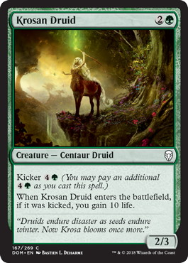 【ENG】【Foil】《クローサのドルイド/Krosan Druid》[DOM]
