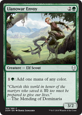 【ENG】【Foil】《ラノワールの特使/Llanowar Envoy》[DOM]