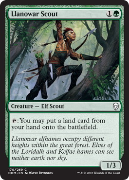 【ENG】【Foil】《ラノワールの斥候/Llanowar Scout》[DOM]