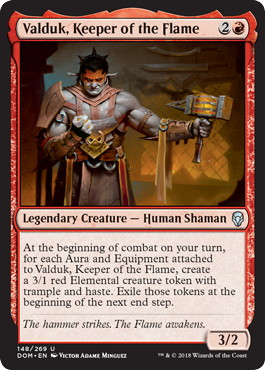 【ENG】【Foil】《炎の番人、ヴァルダーク/Valduk, Keeper of the Flame》[DOM]