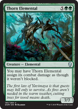 【ENG】【Foil】《茨の精霊/Thorn Elemental》[DOM]