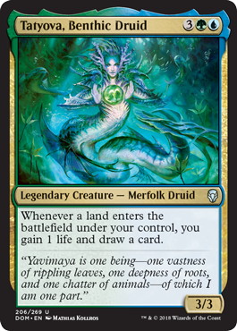 【ENG】【Foil】《水底のドルイド、タトヨヴァ/Tatyova, Benthic Druid》[DOM]
