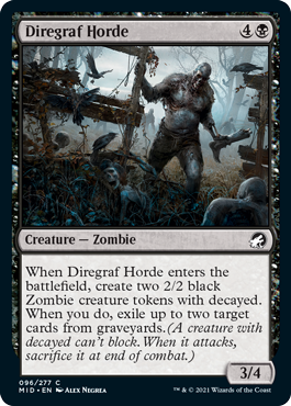 【ENG】【Foil】《戦墓の大群/Diregraf Horde》[MID]