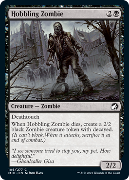 【ENG】【Foil】《引きずり足のゾンビ/Hobbling Zombie》[MID]