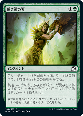 【JPN】【Foil】《旧き道の力/Might of the Old Ways》[MID]
