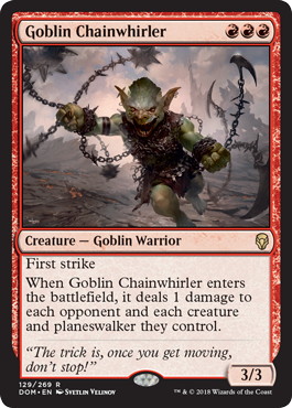 【ENG】《ゴブリンの鎖回し/Goblin Chainwhirler》[DOM]