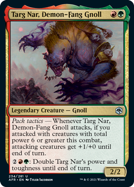 【ENG】《悪魔牙のノール、ターグ・ナール/Targ Nar, Demon-Fang Gnoll》[AFR]