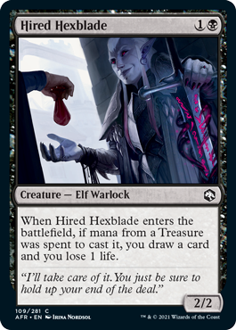 【ENG】【Foil】《雇われた魔剣士/Hired Hexblade》[AFR]