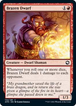 【ENG】【Foil】《ブラス・ドラゴンのドワーフ/Brazen Dwarf》[AFR]