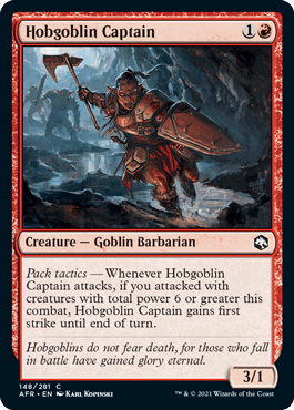 【ENG】【Foil】《ホブゴブリンの隊長/Hobgoblin Captain》[AFR]