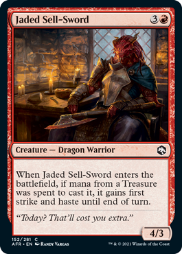 【ENG】【Foil】《疲れ切った売剣/Jaded Sell-Sword》[AFR]