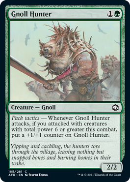 【ENG】【Foil】《ノールの狩人/Gnoll Hunter》[AFR]
