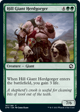 【ENG】【Foil】《群喰らいのヒル・ジャイアント/Hill Giant Herdgorger》[AFR]