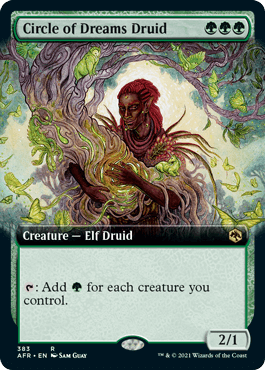 【ENG】【Foil】■拡張アート■《夢の円環のドルイド/Circle of Dreams Druid》[AFR]